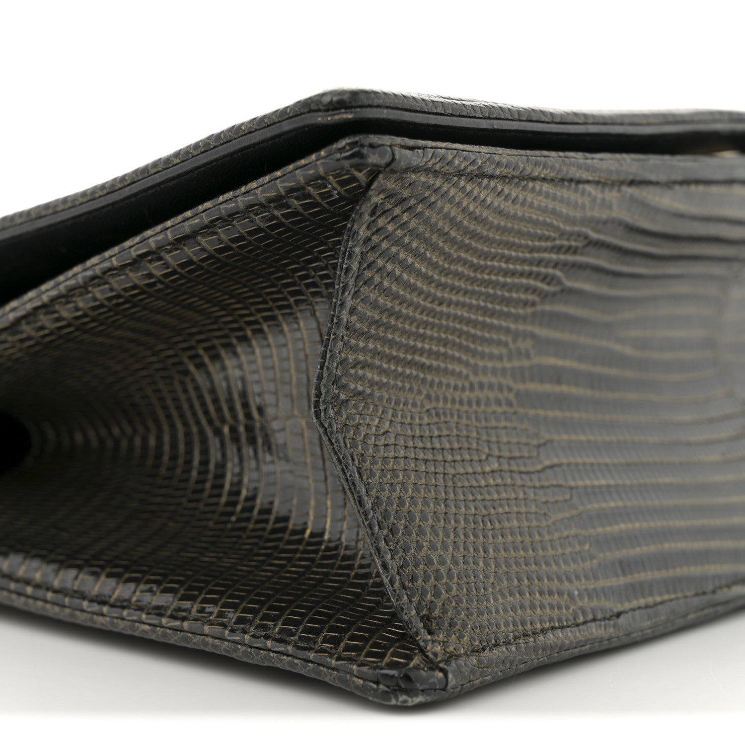 Christian Dior Lizard Medium Diorama Flap Bag Black Gold 9 of 10