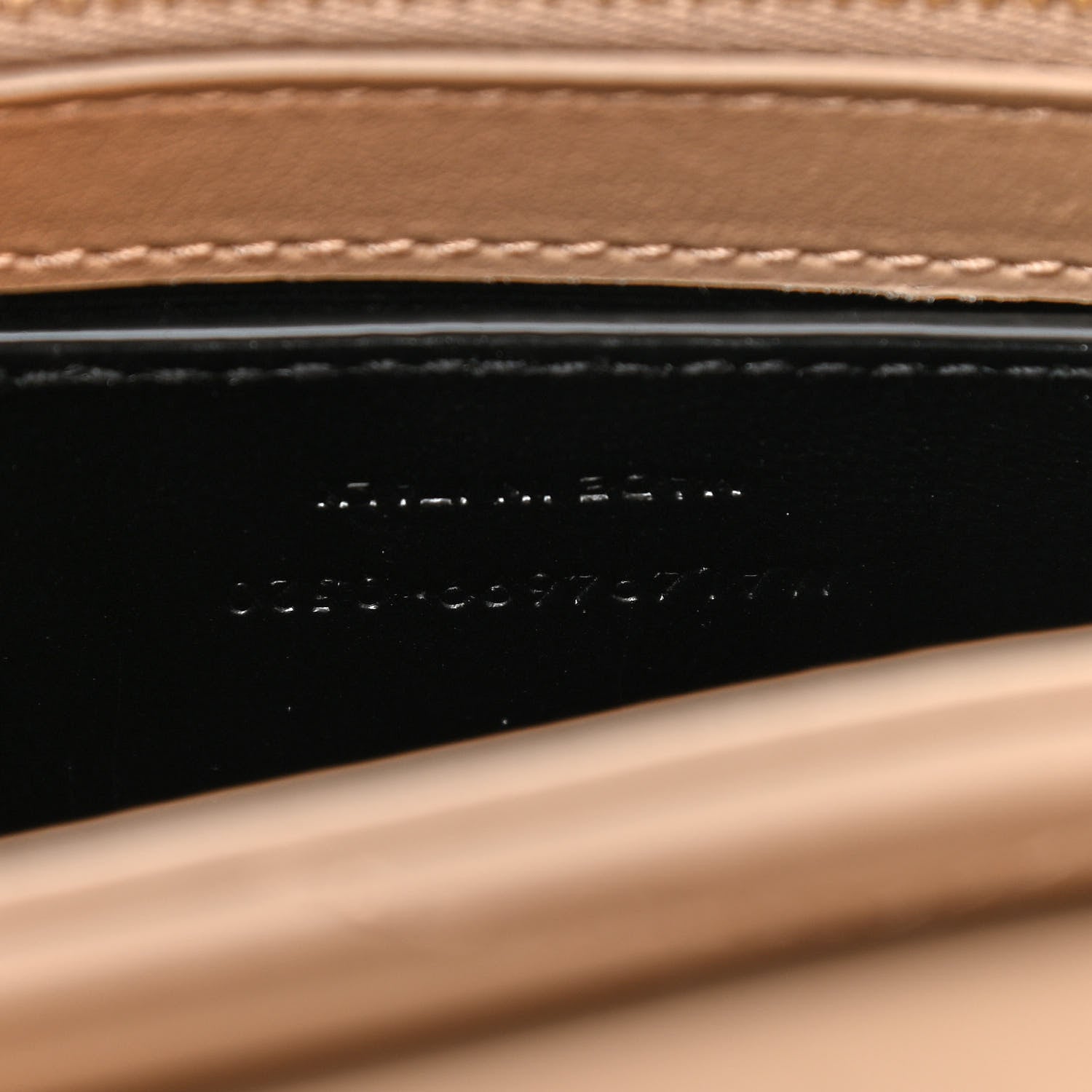 Saint Laurent Calfskin Y Quilted Monogram Small Loulou Chain Satchel Dark Beige 7 of 11