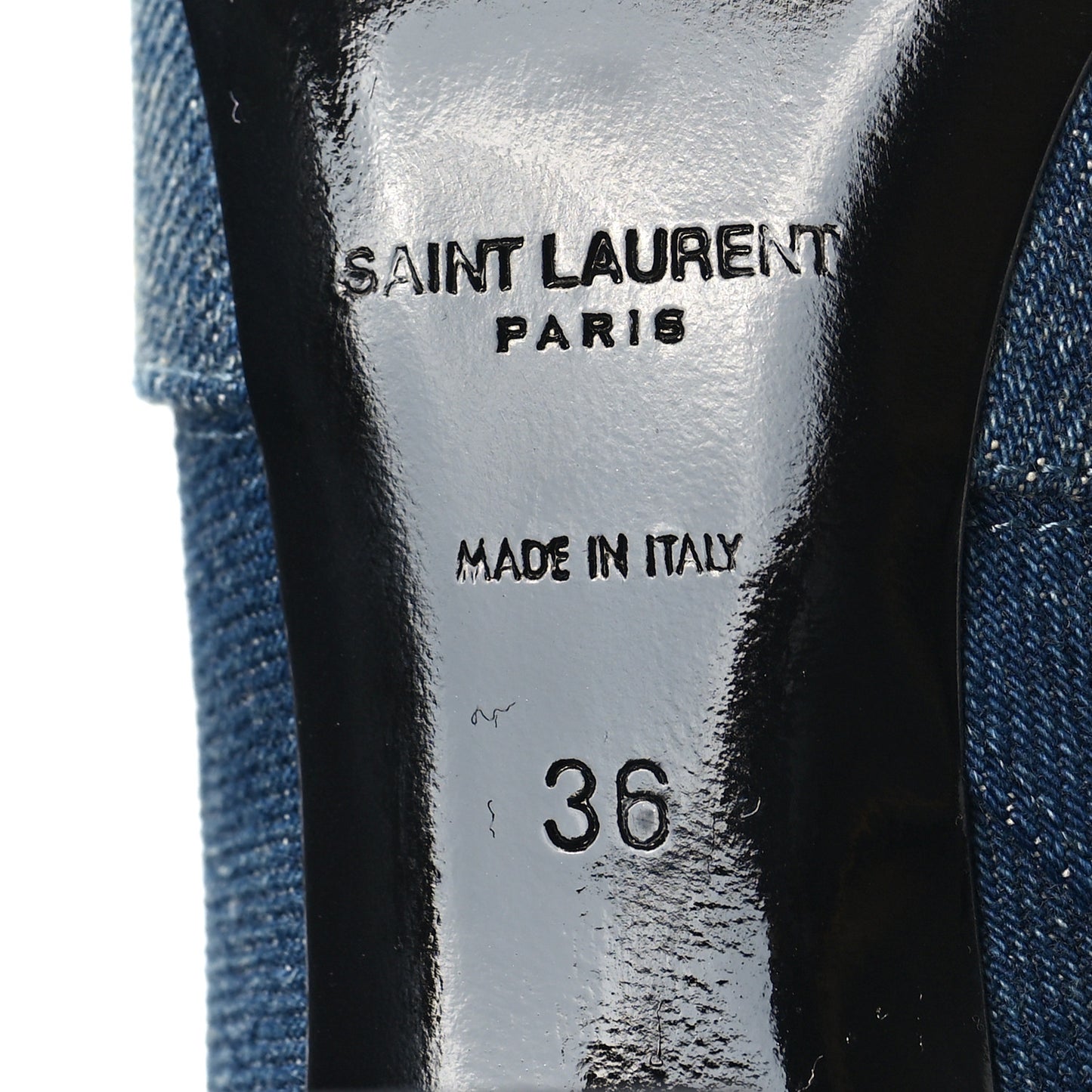 Denim Lou 75 Ankle Zip Boots 36 Blue Jeans