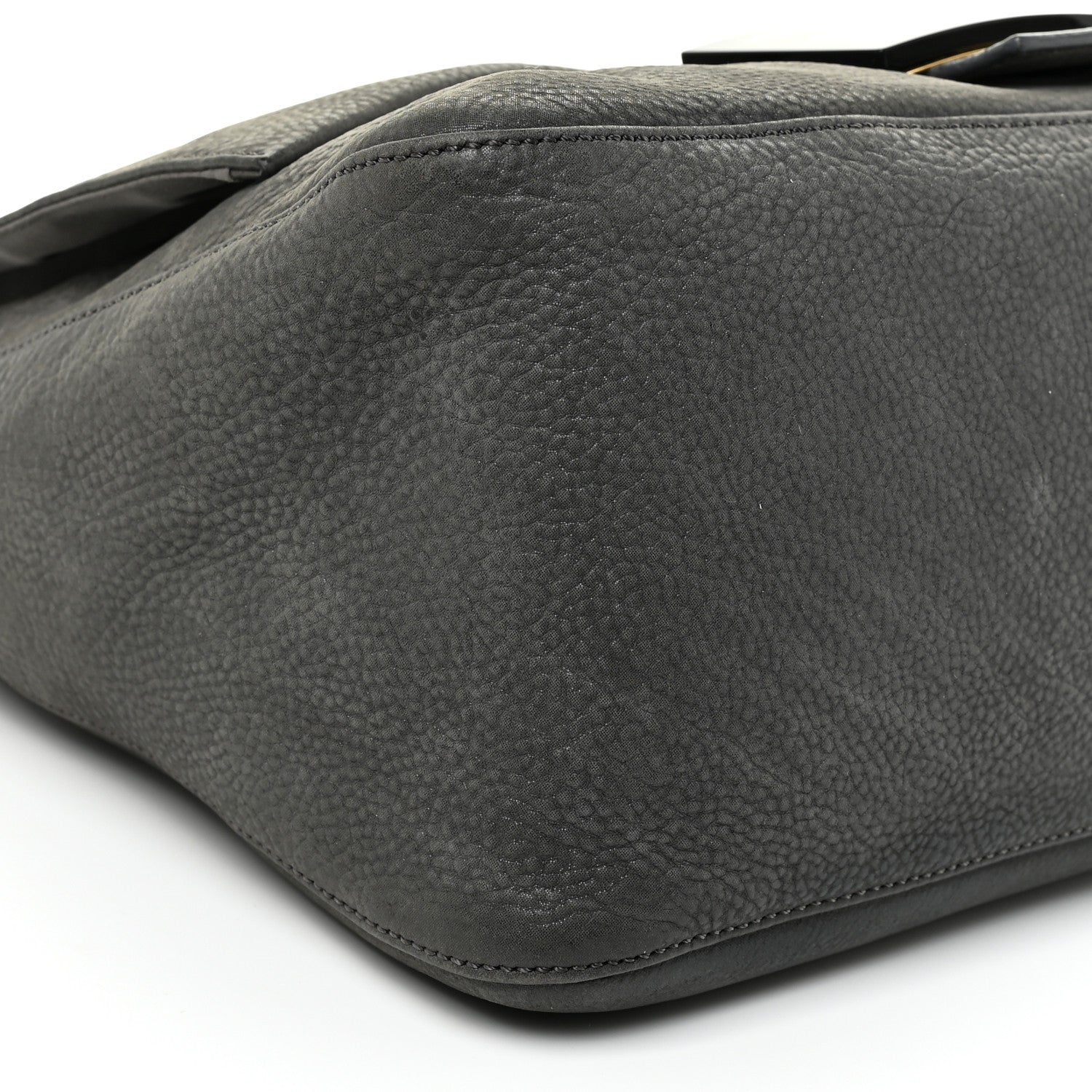 Fendi Vitello Savana Big Mama Baguette Grigio Tartaruga Natural 9 of 22