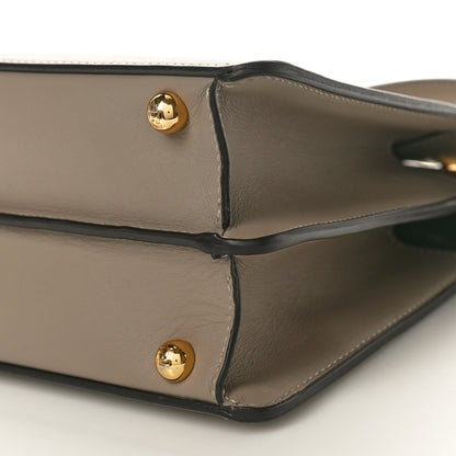 Fendi Vitello Seta Shiny Nappa Plexiglass Bi-Color Small Peekaboo I SEE U Satchel Tartaruga Black 9 of 10