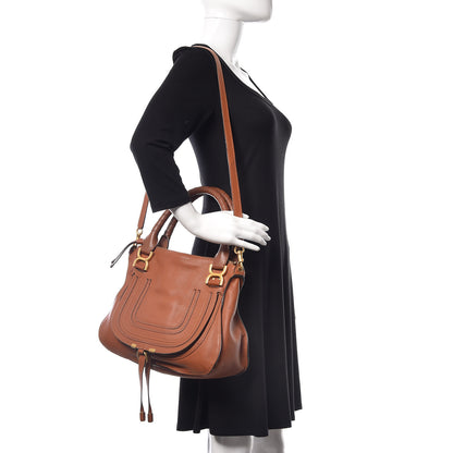 Chloe Calfskin Medium Marcie Satchel Tan 2 of 10