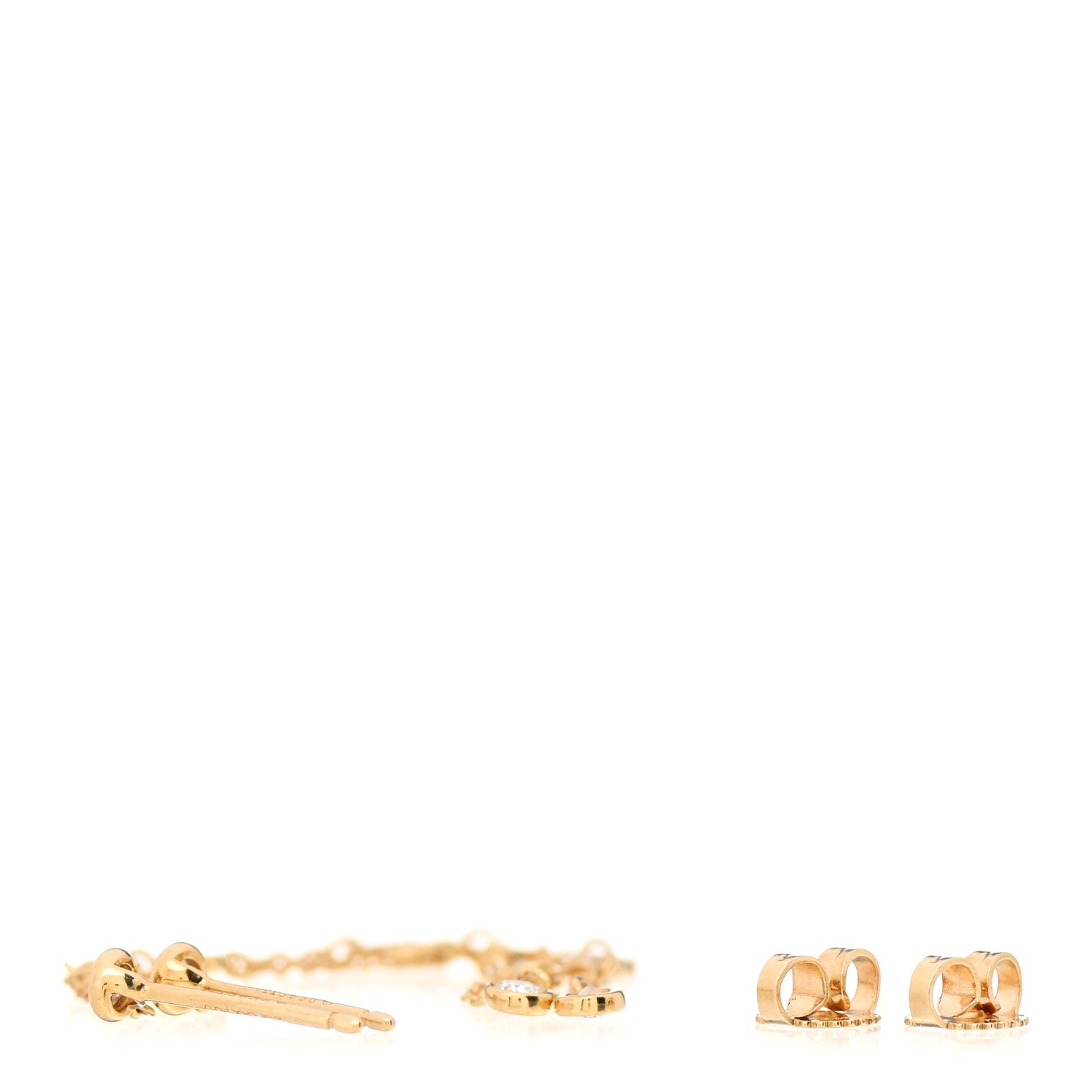 Tiffany 18K Yellow Gold Elsa Peretti Diamonds by the Yard Drop Earrings 3 of 4