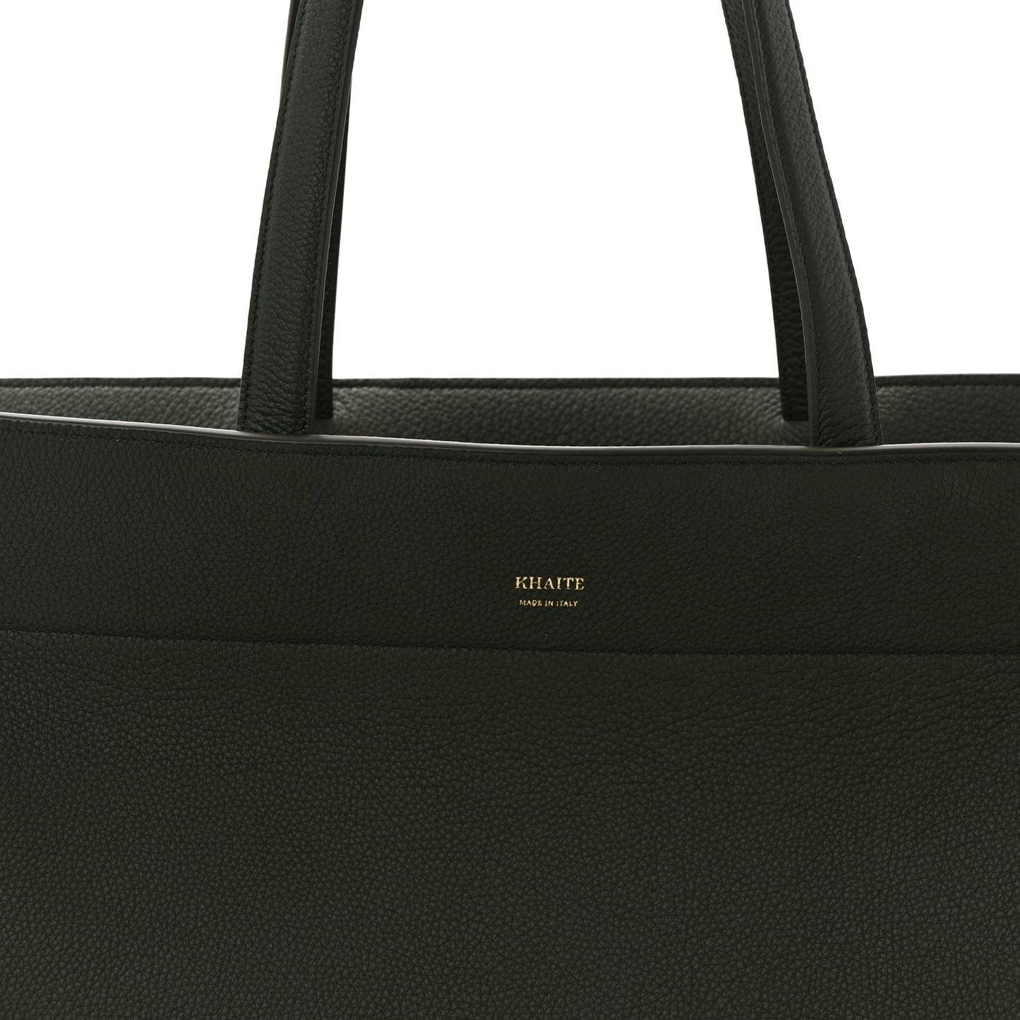 Pebbled Calfskin Crosby Tote Bottle Green