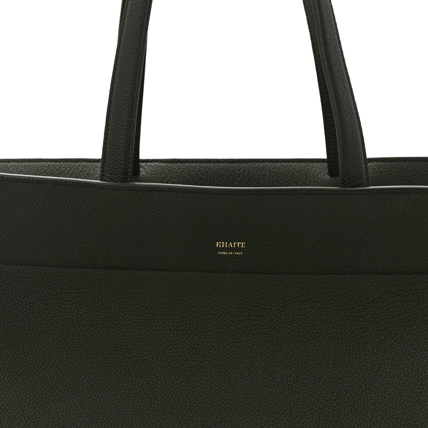 Khaite Pebbled Calfskin Crosby Tote Bottle Green 8 of 11
