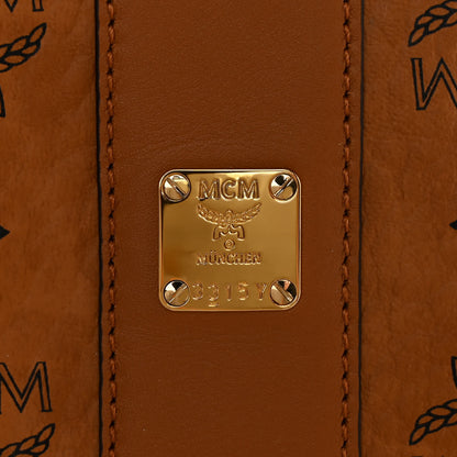 MCM Visetos Small Liz Reversible Shopper Tote Cognac 7 of 13