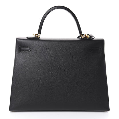 Hermes Epsom Kelly Sellier 35 Black 5 of 32