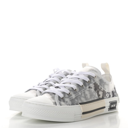 Christian Dior Technical Canvas Oblique Mens B23 Low Top Sneakers 43 White Black 3 of 9