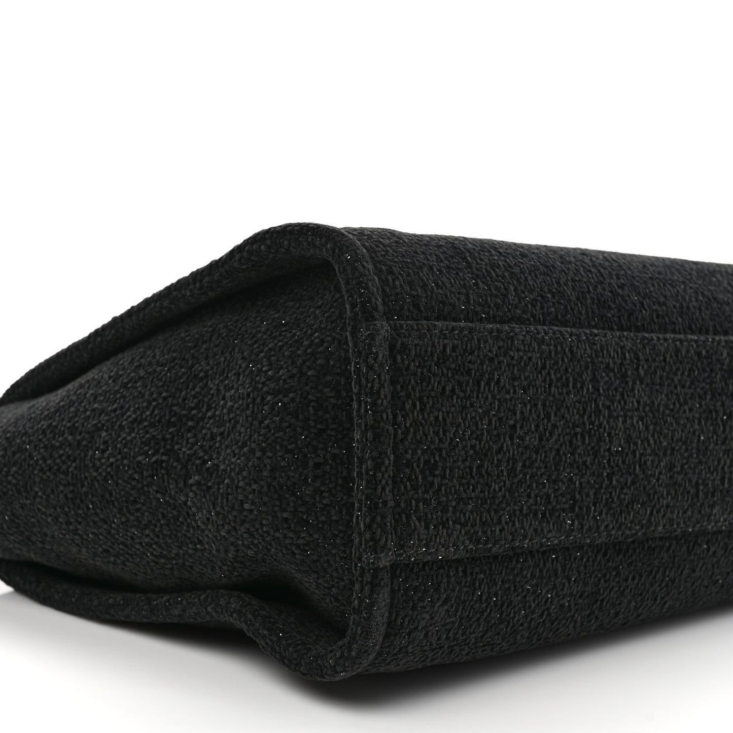 Lurex Canvas Small Deauville Tote Black