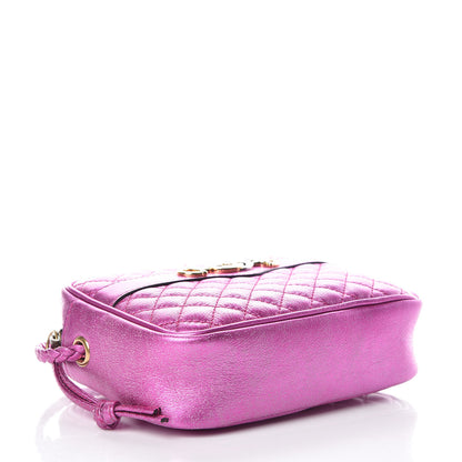 Gucci Laminated Nappa Trapuntata Mini Zumi Shoulder Bag Fuxia 4 of 10