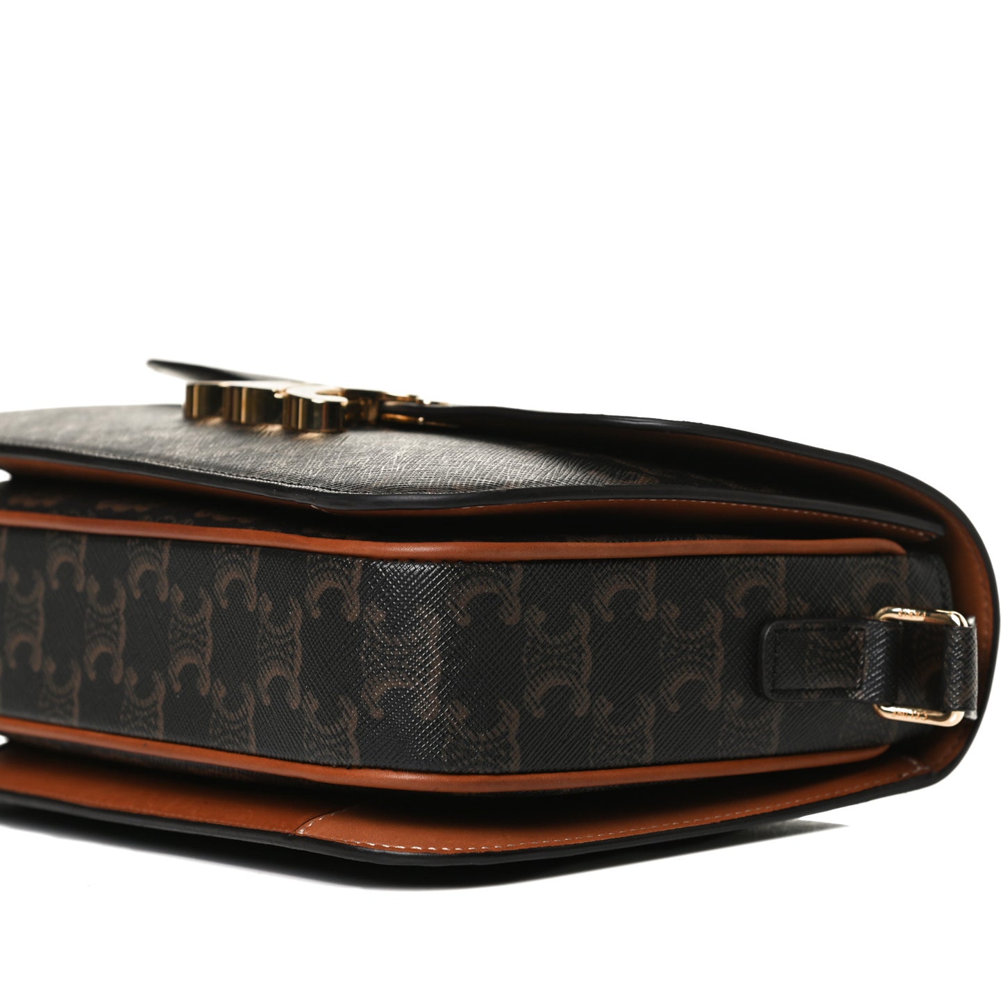 Calfskin Triomphe Canvas Medium Triomphe Tan