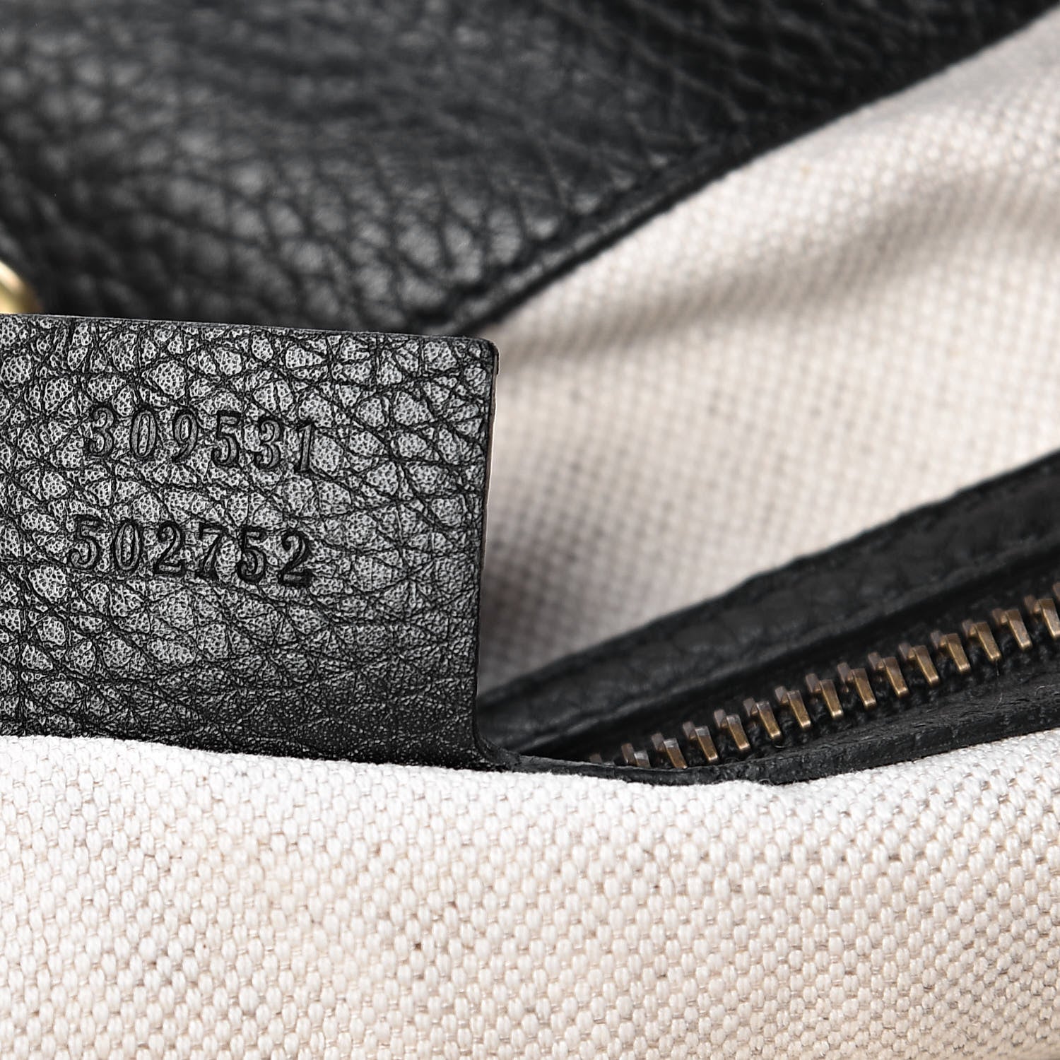 Gucci Pebbled Calfskin Medium Twill Shoulder Bag Black 7 of 10