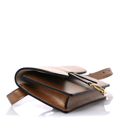 Christian Dior Metallic Grained Calfskin Saddle Belt Bag Gold 4 of 12