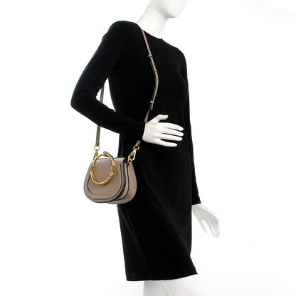 Chloe Calfskin Suede Small Nile Bracelet Bag Motty Grey 2 of 8