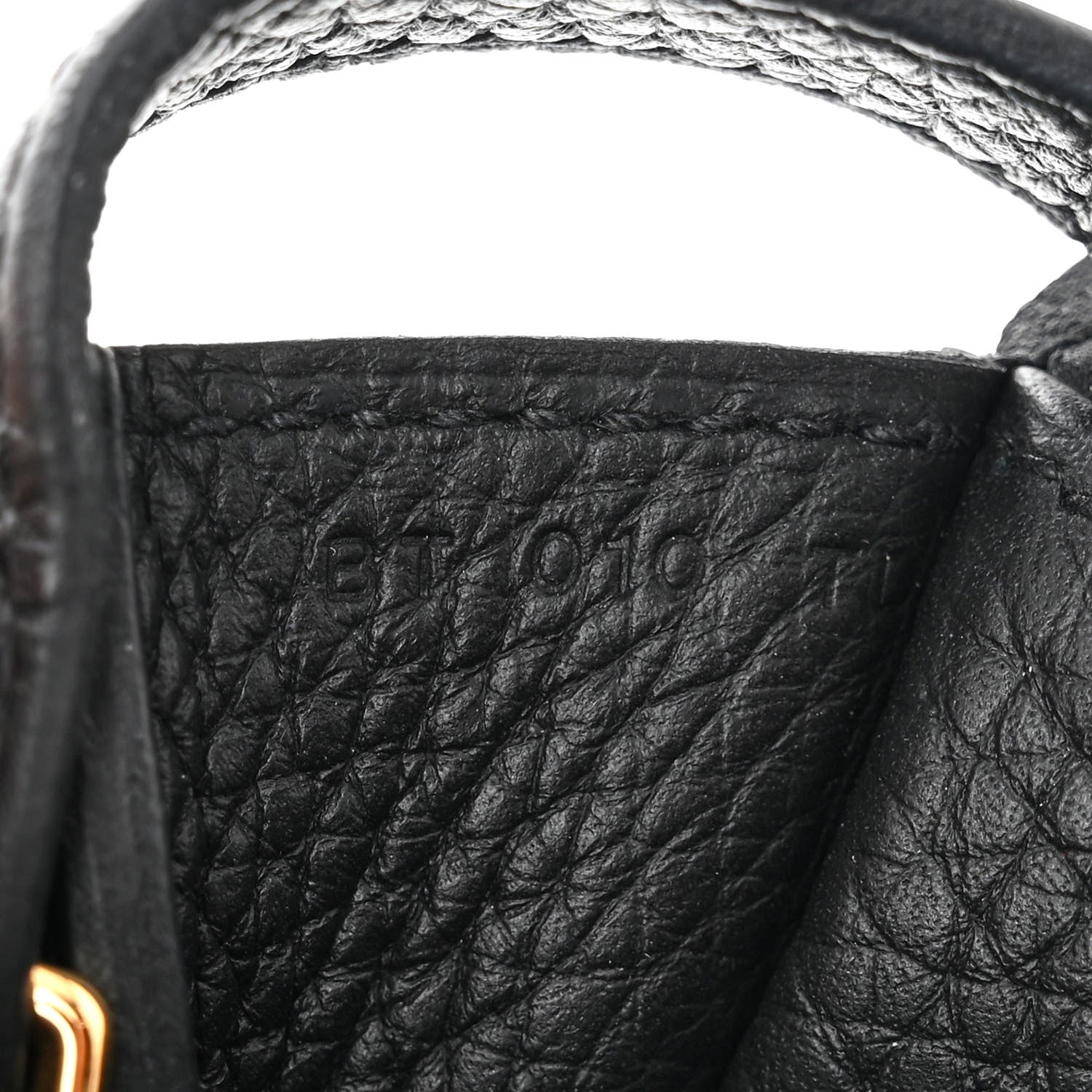 Hermes Taurillon Clemence Halzan 25 Black 7 of 11