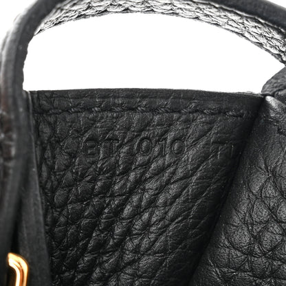 Hermes Taurillon Clemence Halzan 25 Black 7 of 11