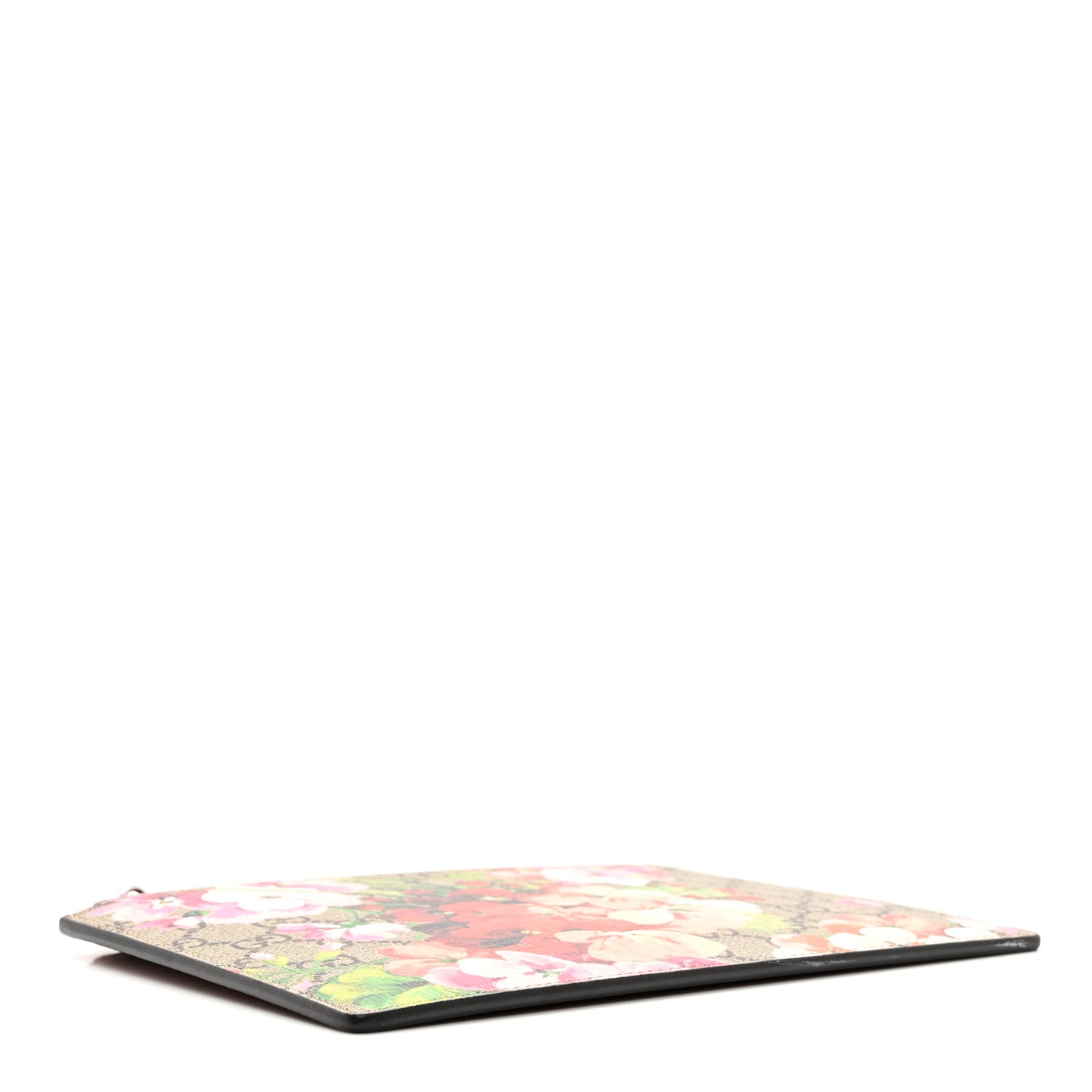 GG Supreme Monogram Blooms Small Zip Pouch Beige Multicolor Dry Rose