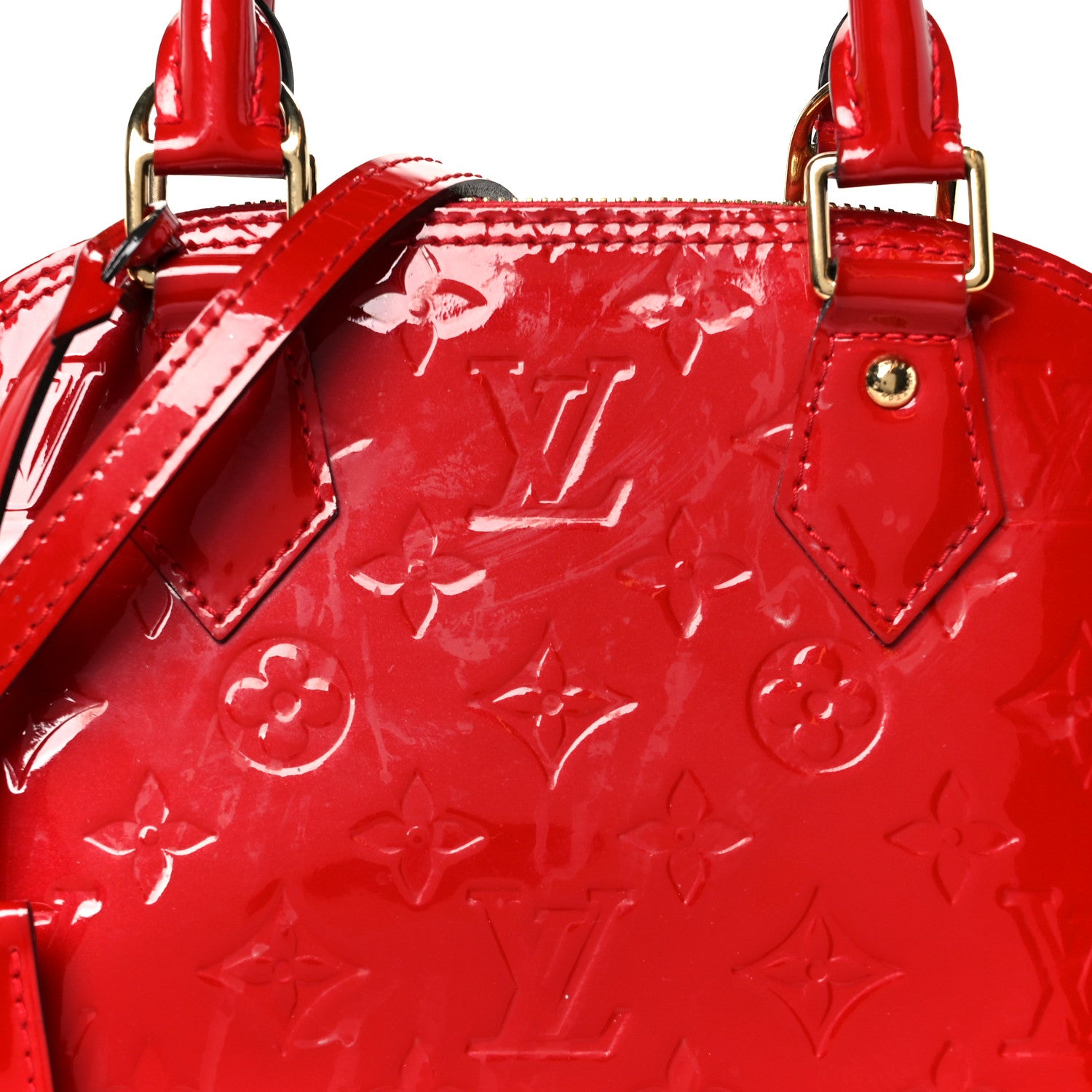 Louis Vuitton Vernis Alma BB Cherry 9 of 11