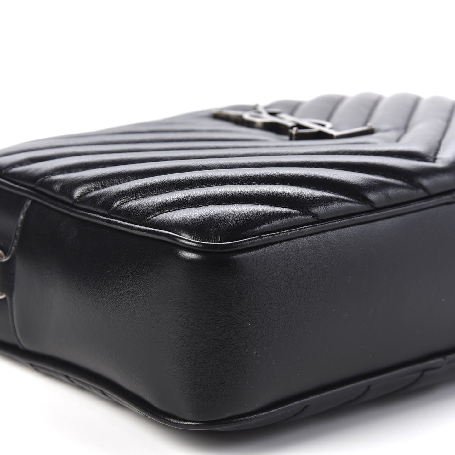 Calfskin Matelasse Monogram Lou Camera Bag Black