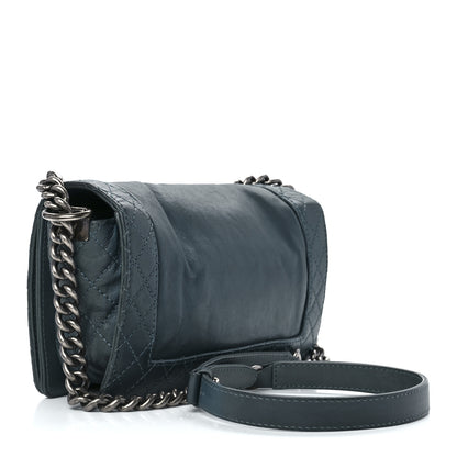 Chanel Calfskin Medium Boy Reverso Flap Blue 3 of 12