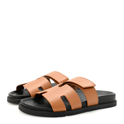 Hermes Calfskin Womens Chypre Sandals 39 Naturel 4 of 10