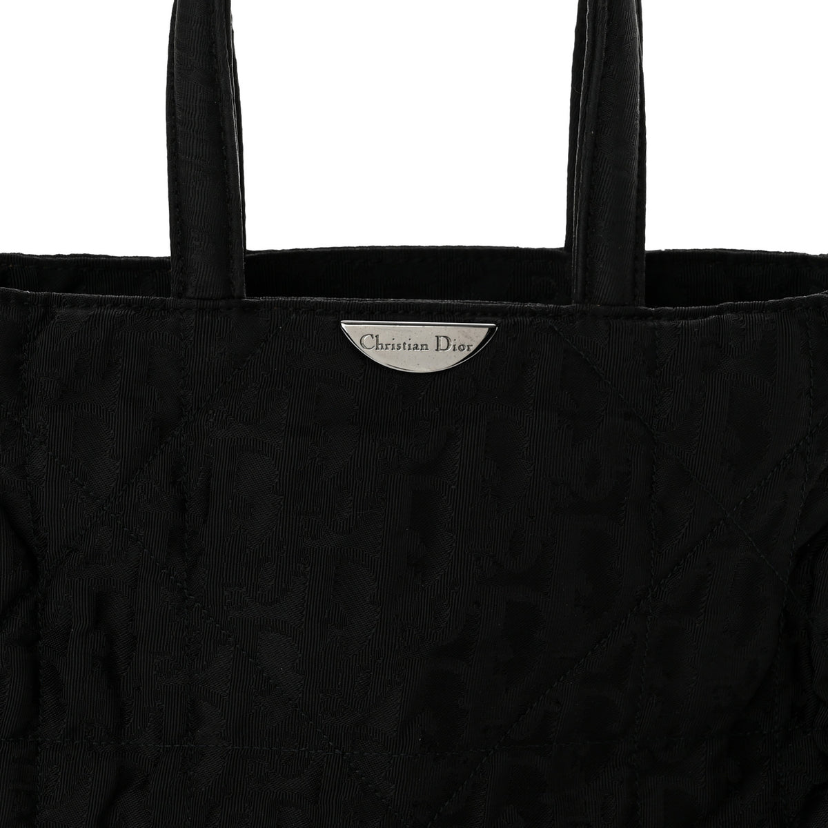 Nylon Cannage Panarea Tote  Black