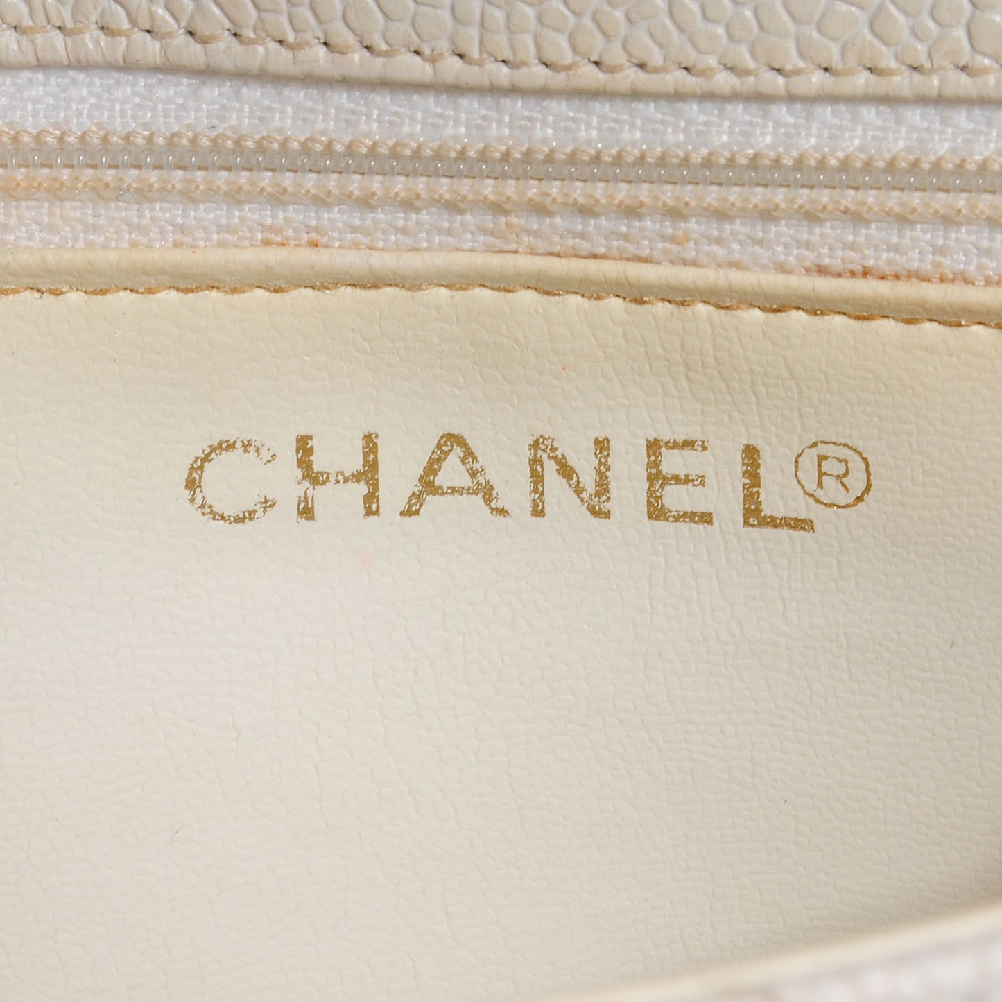 Caviar Quilted Crossbody Bag White