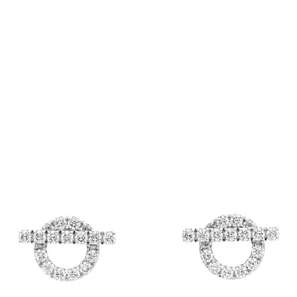 Hermes 18K White Gold Diamond Finesse Earrings 1 of 5