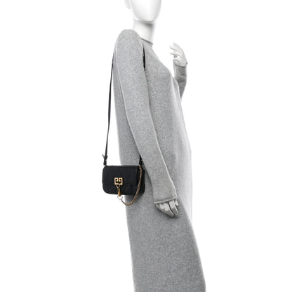 Givenchy Goatskin Quilted GV3 Mini Pocket Convertible Bag Black 2 of 10