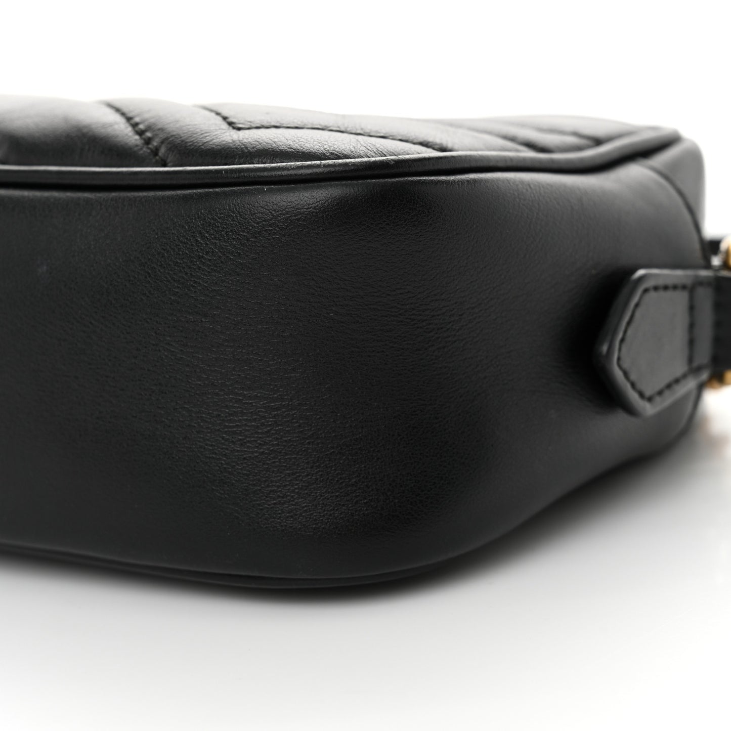 Calfskin Matelasse Mini GG Marmont Chain Shoulder Bag Black