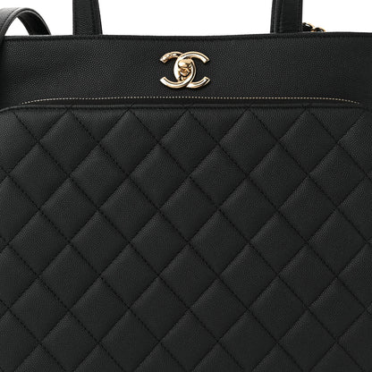 Chanel Caviar Quilted Large Business Affinity Shopping Bag Black 8 of 10