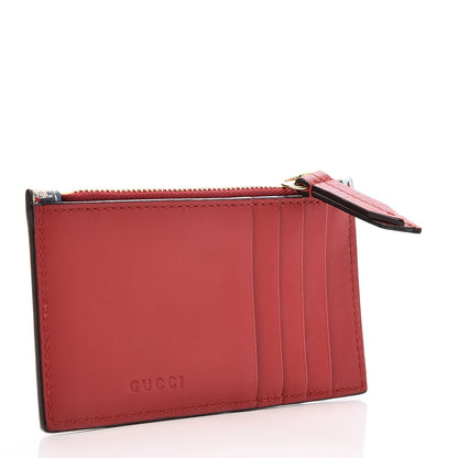 Gucci GG Supreme Monogram Blooms Coin Case Card Holder Beige Blue Navy Hibiscus Red 3 of 7