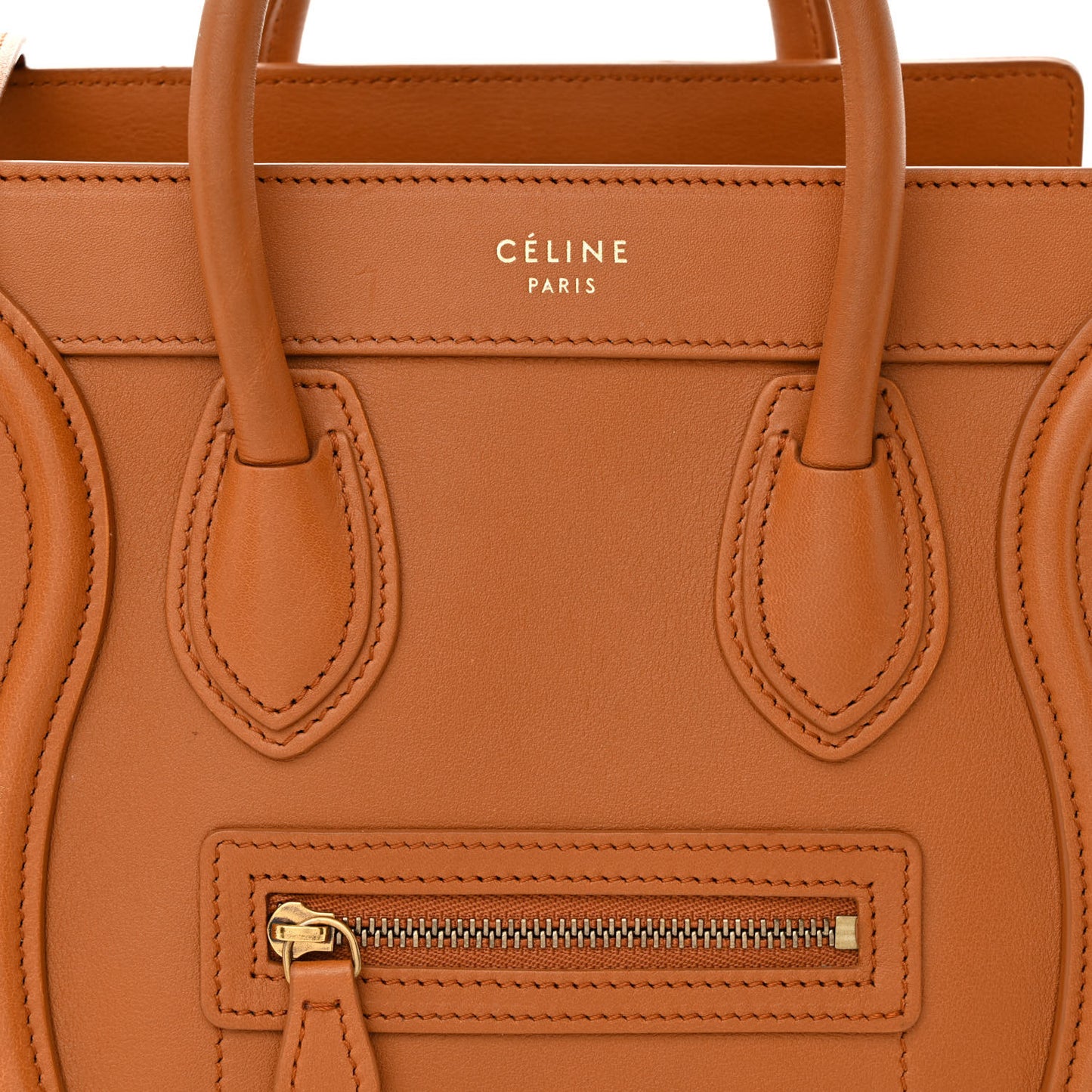 Smooth Calfskin Nano Luggage Light Copper