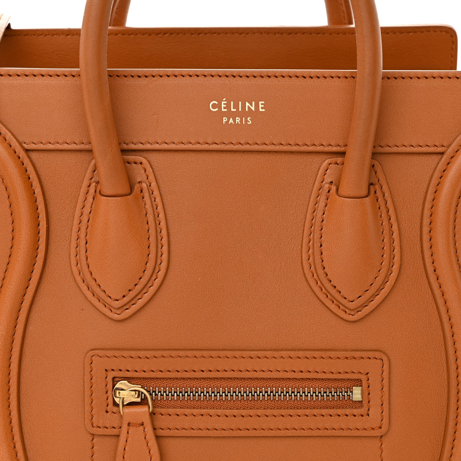 Celine Smooth Calfskin Nano Luggage Light Copper 8 of 10