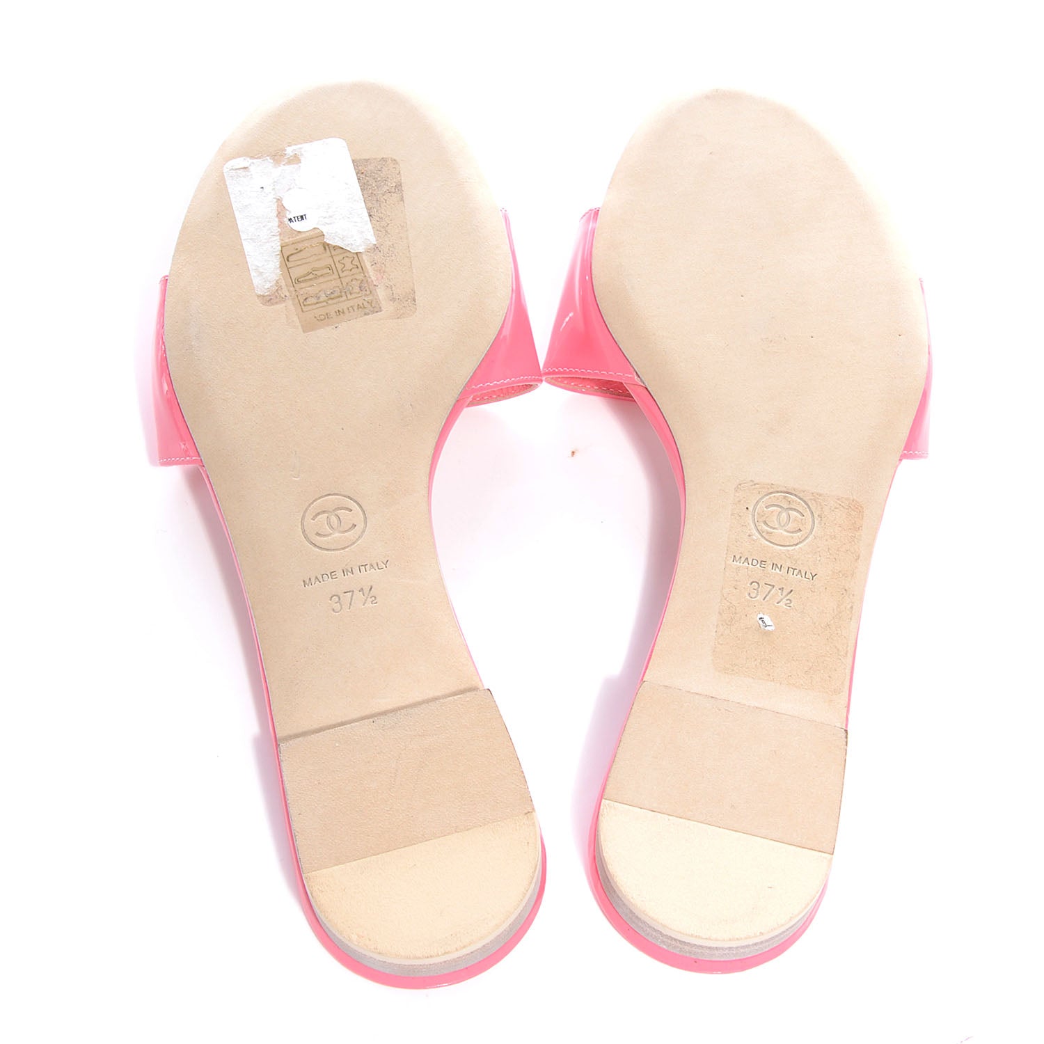 Chanel Patent Leather CC Mules Rose Pink 37.5 5 of 7