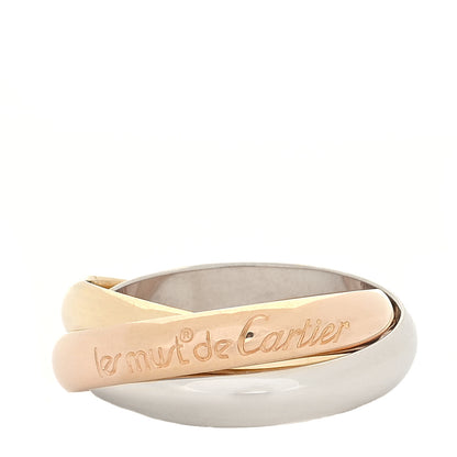 Cartier 18K Pink Yellow White Gold Classic Les Must De Cartier Trinity Ring 54 6.75 1 of 5
