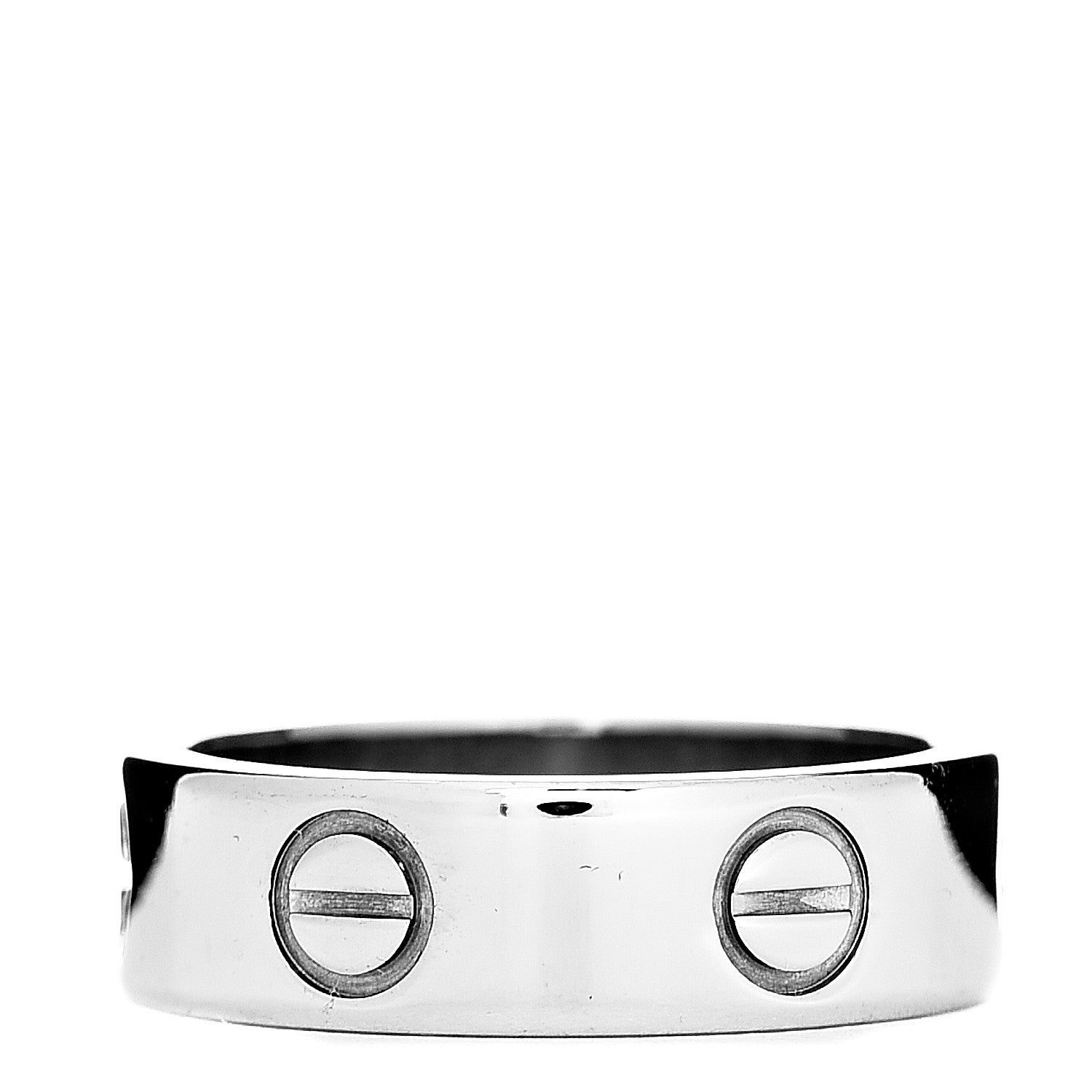Cartier 18K White Gold 5.5mm LOVE Ring 51 5.75 2 of 4