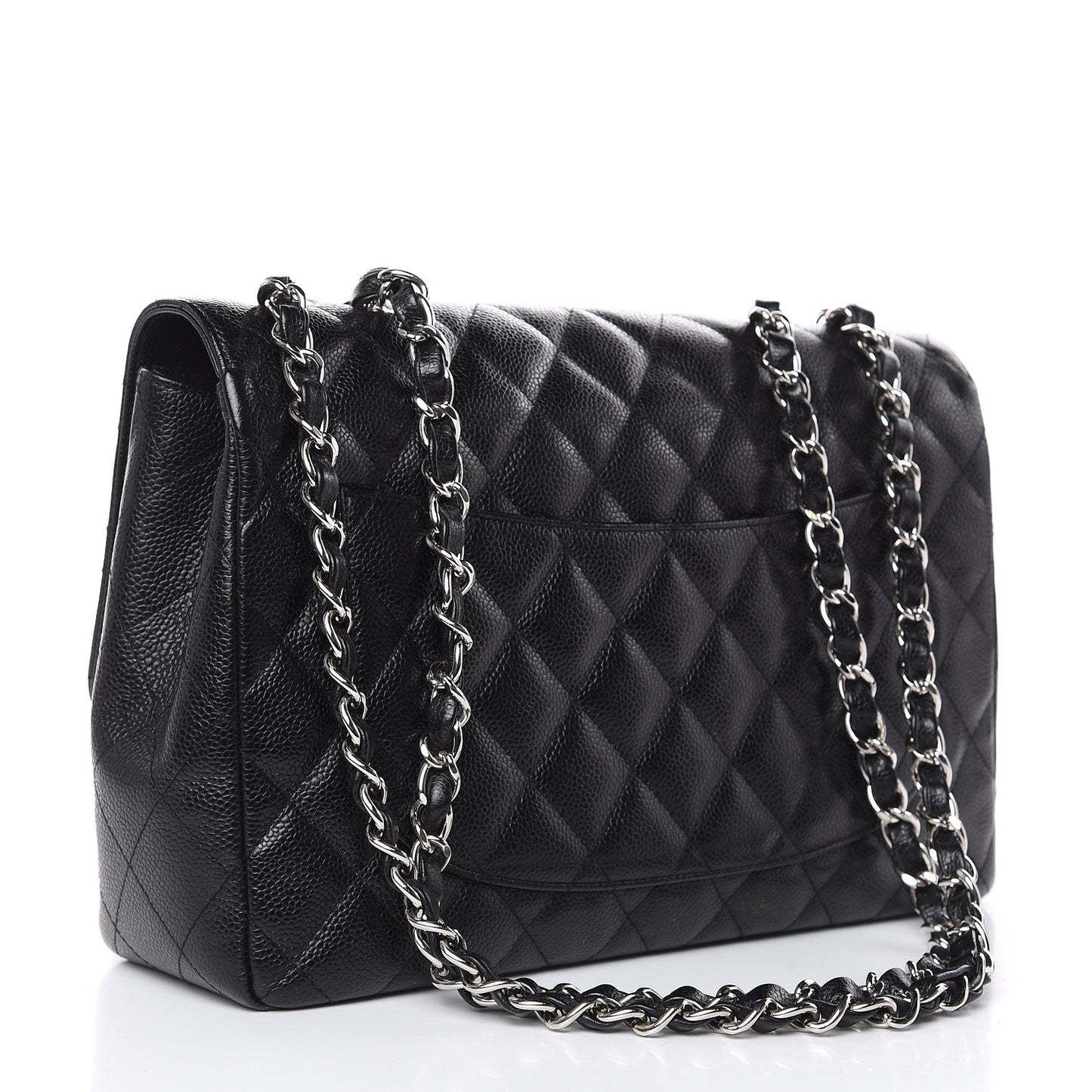 Caviar Quilted Jumbo Single Flap Black