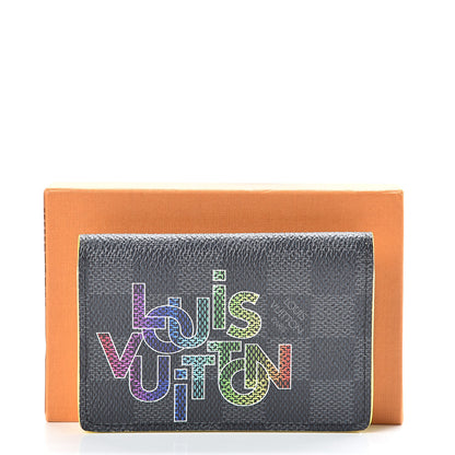 Louis Vuitton Damier Graphite Logo Pocket Organizer Yellow 9 of 9