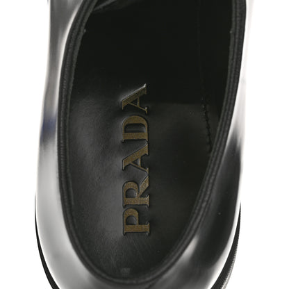 Prada Spazzolato Mens Derby Loafers 8 Black 7 of 9