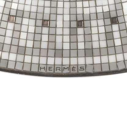Hermes Porcelain Mosaique au 24 Platine Dessert Plate 8.3 Set of 2 4 of 4