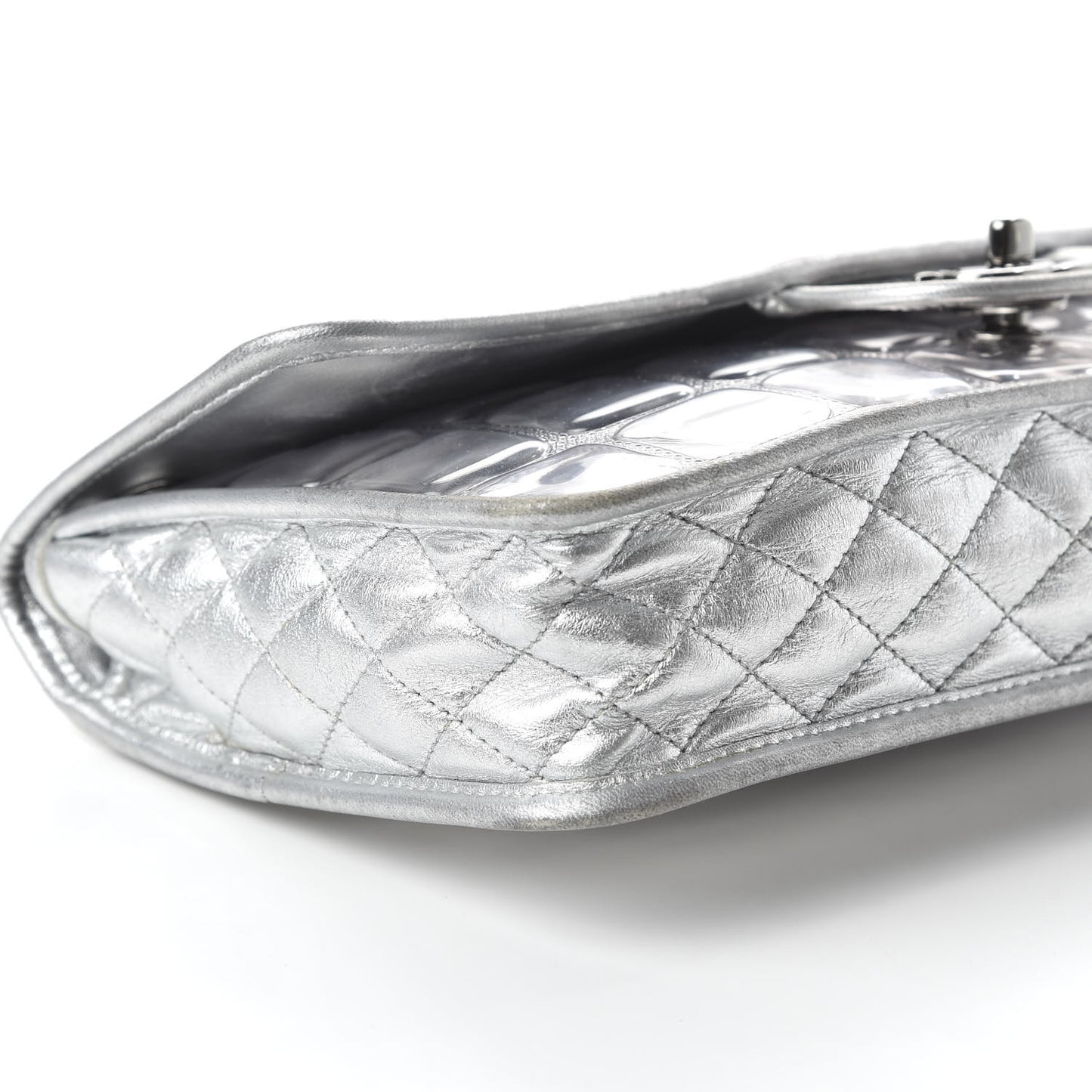 Vinyl Large Ice Cube Flap Silver
