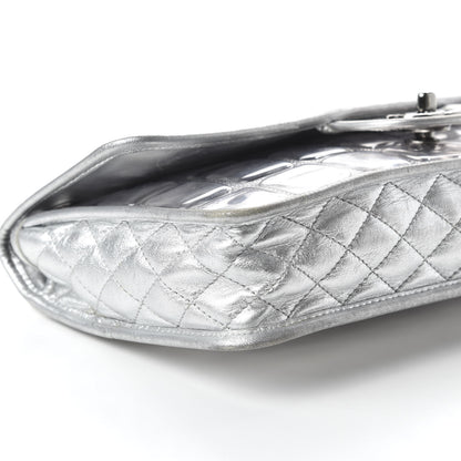 Chanel Vinyl Large Ice Cube Flap Silver 6 of 11