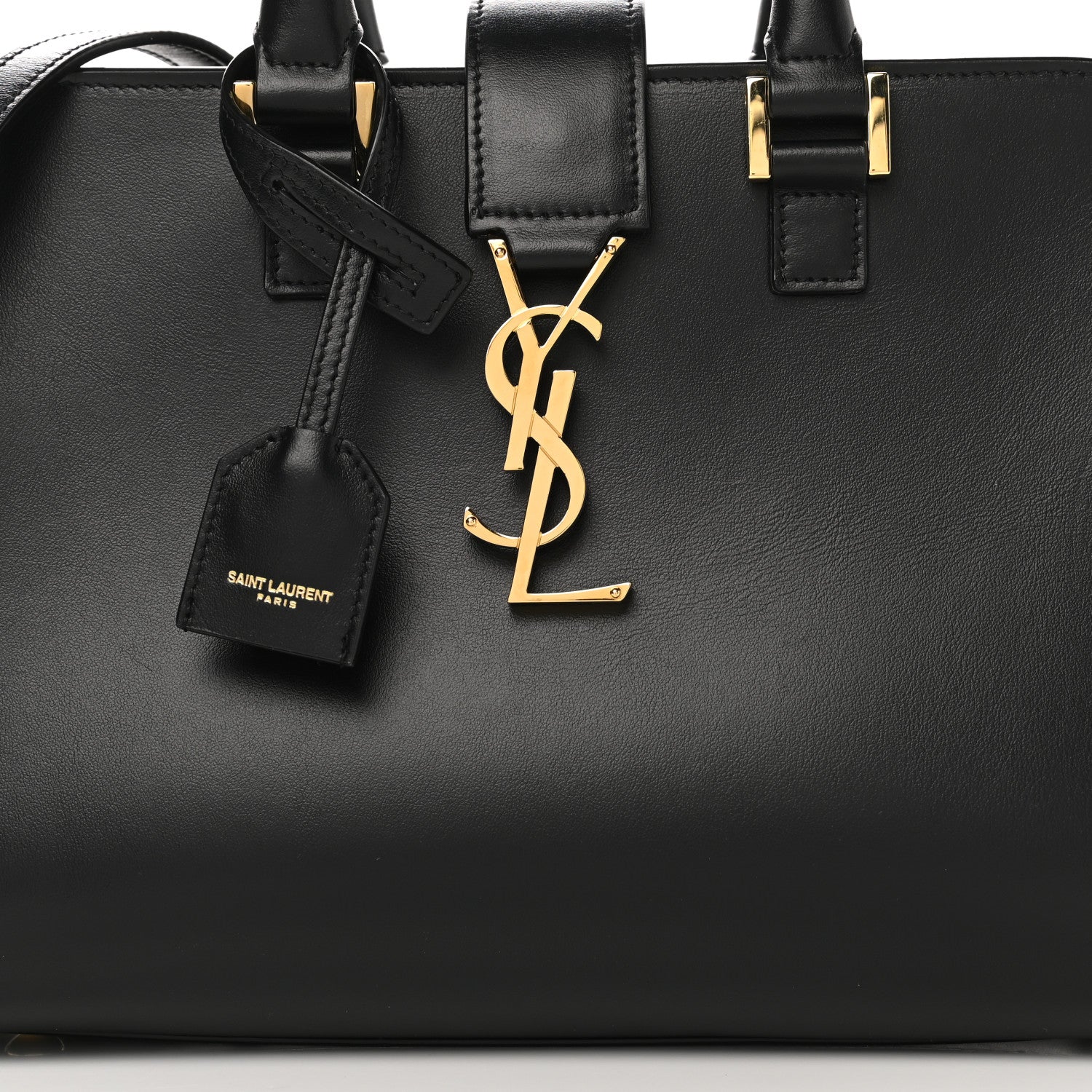 Saint Laurent Calfskin Monogram Baby Cabas Black 7 of 11