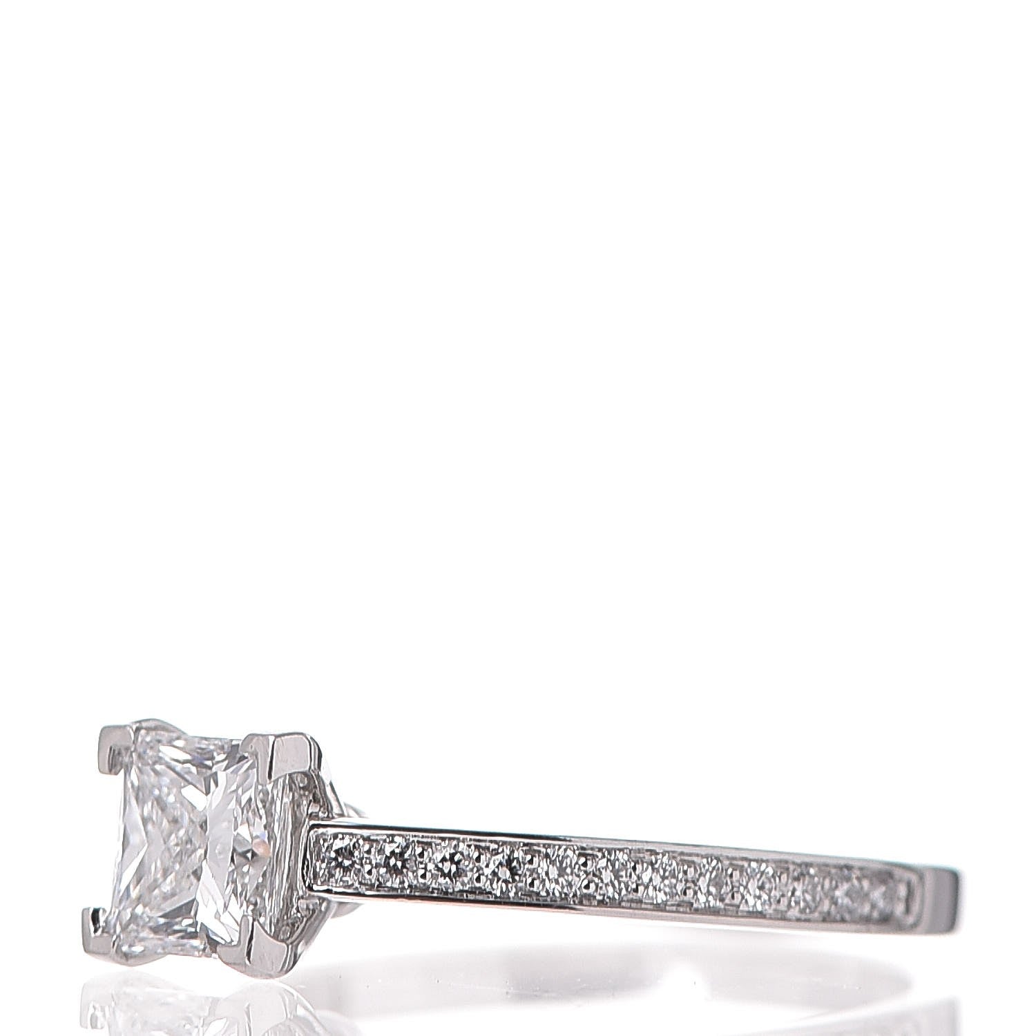 Tiffany Platinum Diamond .94ct Princess Grace Engagement Ring 54.5 7 3 of 8