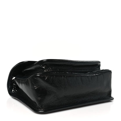 Saint Laurent Crinkled Calfskin Matelasse Monogram Medium Niki Chain Satchel Black 4 of 10