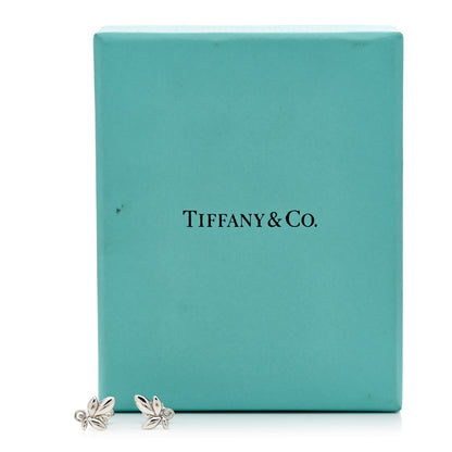 Tiffany Sterling Silver Paloma Picasso Olive Leaf Earrings 5 of 5