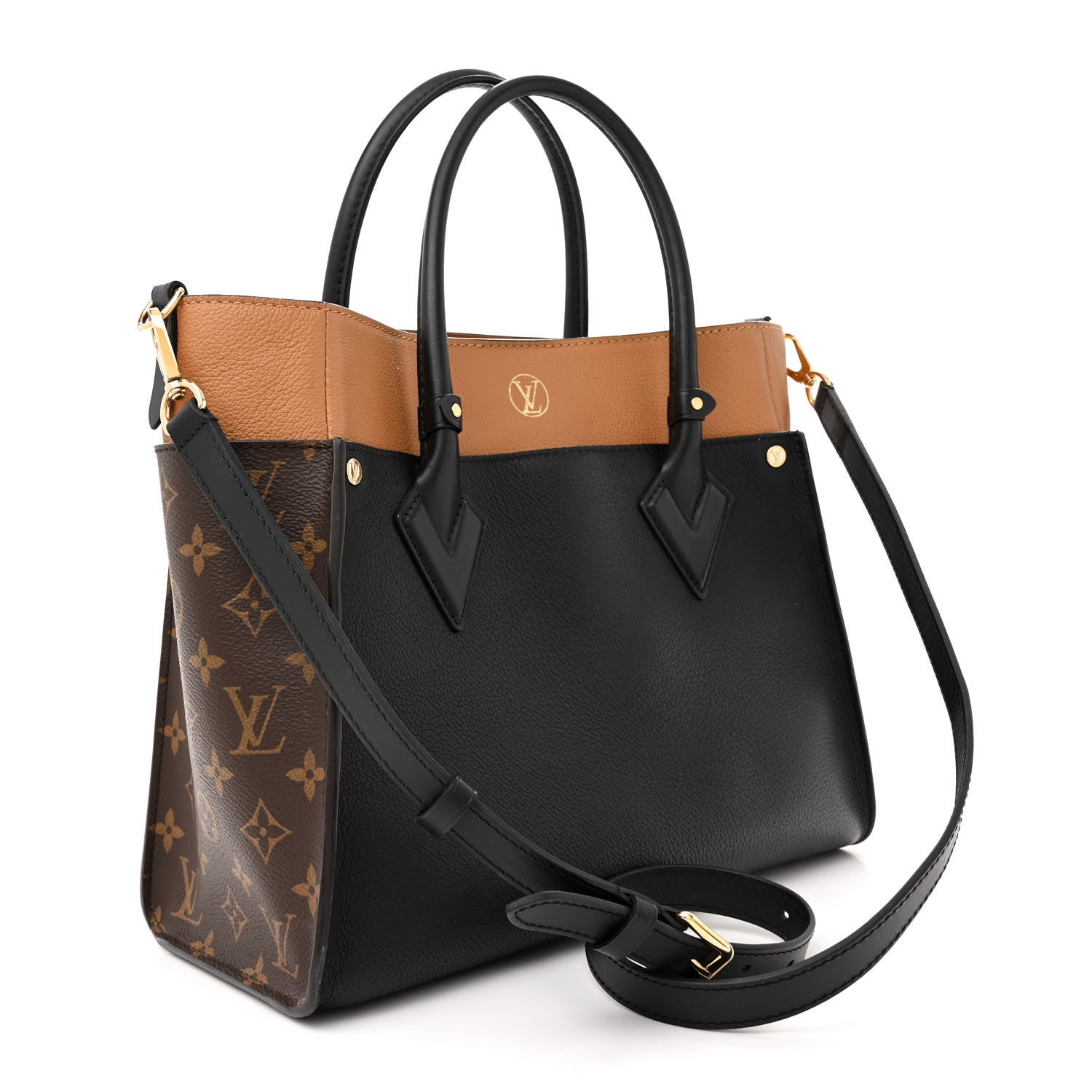 Louis Vuitton Calfskin Monogram On My Side Black 3 of 12