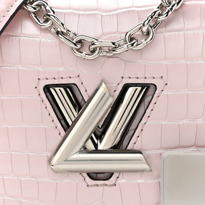 Louis Vuitton Alligator Mini Twist Shoulder Bag Rose Nacre Pink 7 of 9