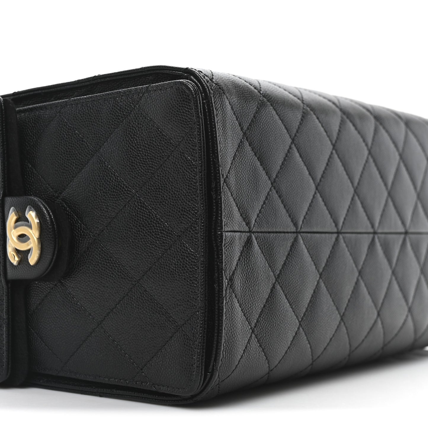 Caviar Quilted Medium Chanel 25 Handbag Black